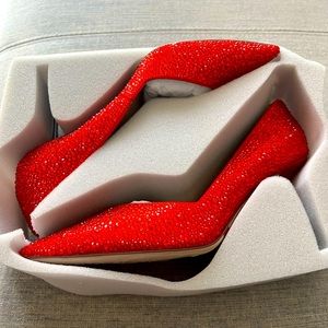 Staccato Red Stone Pumps. Brand new with plastic cover on heels